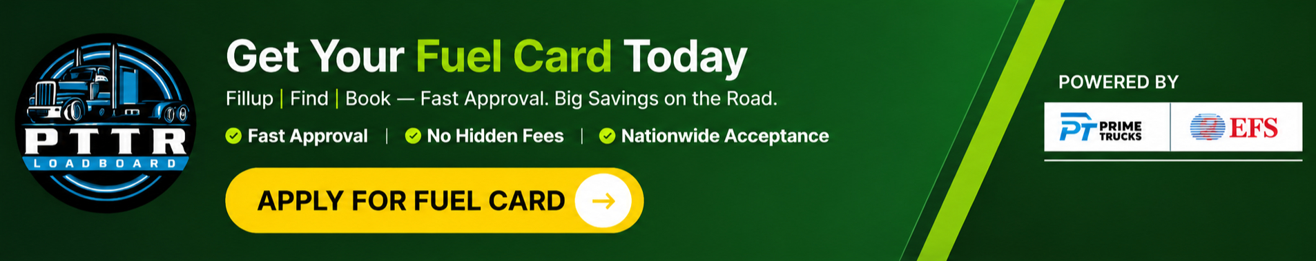 Apply for your PTTR Fleet Card today